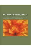 Transactions Volume 35: (English)