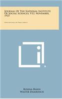 Journal of the National Institute of Social Sciences, V12, November, 1927