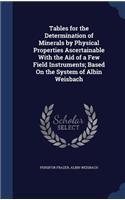 Tables for the Determination of Minerals by Physical Properties Ascertainable With the Aid of a Few Field Instruments; Based On the System of Albin Weisbach