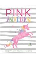 Pink Unicorn: 2022 Weekly Planner for Girls