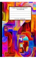 Unruled Composition Notebook 6" x 9". 120 Pages. Source of Numbers: Unruled Composition Notebook 6" x 9". 120 Pages. Colorful Art With Numbers Blended In.