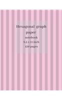 Hexagonal Graph Paper: 8.5 x 11 Inch 120 pages