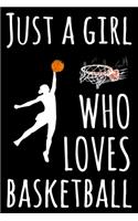 Just A Girl Who Loves Basketball: Lined Notebook / Journal Gift, 120 Pages, 6x9, Soft Cover, Matte Finish