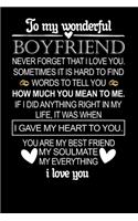To My Boyfriend the Day I Met You I Found My Missing Piece