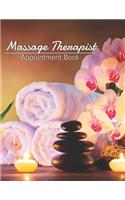 Massage Therapist Appointment Book: Dated Schedule: Daily Hourly With 15 Minute Increments With Contacts & Notes: Record Clients Appointments, Therapy Interventions, Note Taking Log Lo