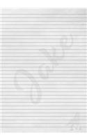 Jake Horse Journal: Blank Lined Horse Name Notebook To Write In V1(66 Horseback Rider Diary Designs)