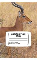 Composition Notebook: Wide Ruled Lined Paper Notebook Journal: Kenya Gazelle Workbook for Boys Girls Kids Teens Students for Back to School and Home College Writing Notes