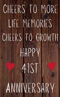 Cheers To More Life Memories Cheers To Growth Happy 41st Anniversary