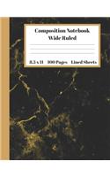 Composition Notebook Wide Ruled Lined Sheets