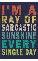 I'm A Ray Of Sarcastic Sunshine Every Single Day: Funny Saying Gift Journal
