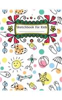 Sketchbook for Kids: Blank drawing book for Sketching and Doodling, Soft Matte cover, Size: 8.5" x 11" 100 Pages