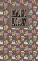 Reading Logbook: Book Review Journal, Reading Tracker Diary and Notebook, Great Gift for Book Lovers, White Paper, 8" x 10", 110+ Pages