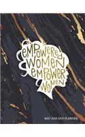 Empowered Women Empower Women Mid 2018-2019 Planner: 150-Page Marble + Gold Monthly Weekly Daily Planner - 8.5 X 11 Inch Organizer with Notes + Yearly Overview