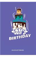 I Can't Keep Calm It's My Son's Birthday: Blank Lined Journal With Calendar For Your Son's Birthday