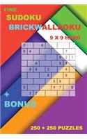 Fine Sudoku - Brickwalldoku 9 X 9 Hard + Bonus