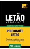Vocabulário Português-Letão - 7000 palavras mais úteis