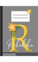 R Rebekka Monogramm Notizheft Liniert 60 Blatt