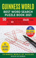 Guinness World Best Word Search Puzzle Book 2021 #1 Mini Format Hard Level: 50 New Amazing Easily Readable 35x35 Puzzles, Find 60 Words Inside Each Grid, Spend Many Hours in Total Relaxation