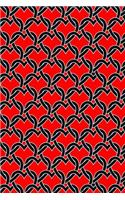 Journal Notebook Chained Hearts Pattern 12: 110 Page Plain Blank Journal For Drawing, Writing, Doodling In Portable 6 x 9 Size.(80 My Favorite Plain Journal 2)