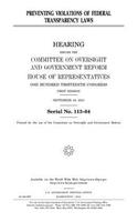 Preventing violations of federal transparency laws