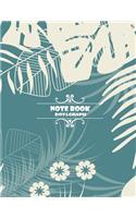 Notebook Dot & Graph: Notebook Journal for Writing Letters & Words Diary Dot Graph & Line Sketch 8.5" X 11" - 110 Pages Flower Blue Cover
