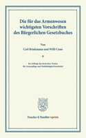 Die Fur Das Armenwesen Wichtigsten Vorschriften Des Burgerlichen Gesetzbuches