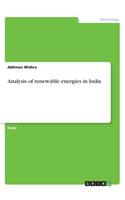 Analysis of renewable energies in India