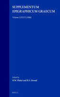Supplementum Epigraphicum Graecum, Volume XXXVI (1986)