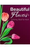 Beautiful Flower Coloring Book for Adults