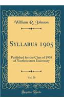 Syllabus 1905, Vol. 20