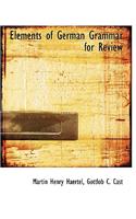 Elements of German Grammar for Review