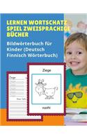 Lernen Wortschatz Spiel Zweisprachige Bücher Bildwörterbuch für Kinder (Deutsch Finnisch Wörterbuch)
