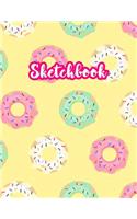 Sketchbook: Cute Drawing Note Pad and Sketch Book for Kids, Girls and Adult - Large 8.5 x 11 Matte Cover with White Interior (Perfect for Sketching, Coloring, W