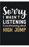 I was Dreaming about High Jump: Blank Lined Notebook 6 x 9 Inch 100 Pages