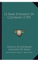 Rime D'Angelo Di Costanzo (1759)