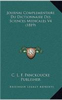 Journal Complementaire Du Dictionnaire Des Sciences Medicales V4 (1819)