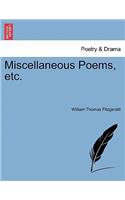 Miscellaneous Poems, Etc.