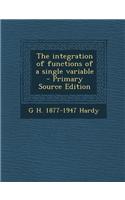 The Integration of Functions of a Single Variable