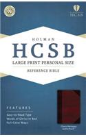 HCSB Large Print Personal Size Bible, Classic Mahogany