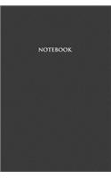 Notebook: College Wide Ruled Notebook - Medium (6 x 9 inches) - 110 Numbered Pages - Black Softcover(1002 Black Softcovers)