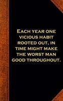 2020 Daily Planner Ben Franklin Quote Vicious Habit Vintage Style 388 Pages