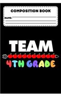 Composition Book Team 4th Grade