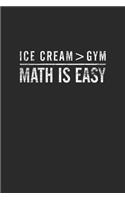 Ice Cream > Gym. Math Is Easy