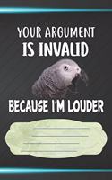 Your Argument Is Invalid Because I'm Louder Notebook Journal