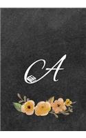 Initial Monogram Letter A on Chalkboard: Ultimate Blank Recipe Journal for Cooking Lovers, Gift for Cookbook Idea, Special Recipes and Notes for Favorite Food List. Perfect Seasonal Party f