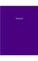 Indigo Colored Lined Bound Notebook/Journal, Letter Sized (8.5x11 in), 100 pages.