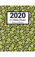 2020 12-Month Planner Weekly & Monthly