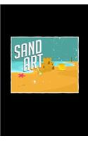 Sand art: 6x9 sandcastle - lined - ruled paper - notebook - notes