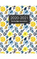2020-2021 Weekly Appointment Book Daily Hourly Planner: Flower Cover - 14 Months July 2020 - August 2021 - Academic Weekly Monthly Planner - Appointment Book Daily and Hourly with Times Organizer In 15 Mi