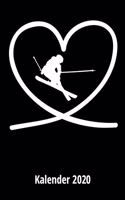 I love Ski Kalender 2020: 2 Seiten = 1 Woche, Terminplaner, Taschenkalender, Kalender, Wochenplaner, Planer, Organizer 2020